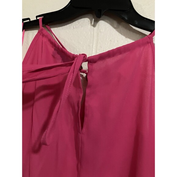 1.STATE Pink Halter Brown Accented Sleeveless Top size XL - Picture 11 of 13